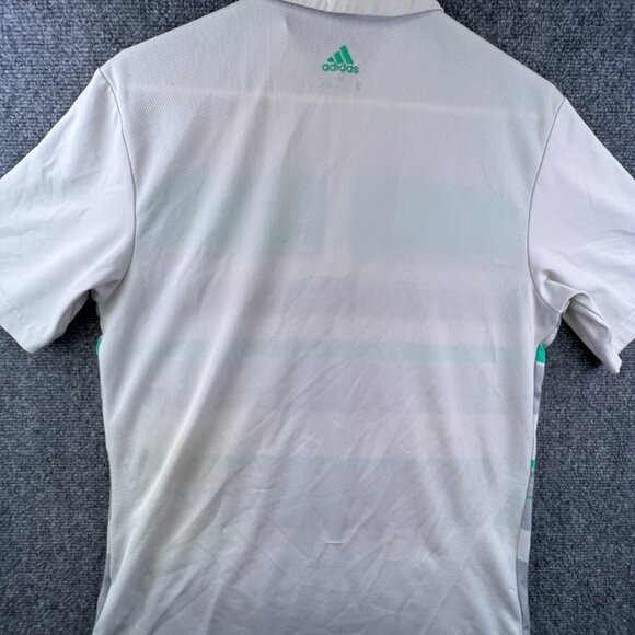 Adidas Golf Polo Climacool Short Sleeve Athletic Golf Shirt Mens Small White - Picture 12 of 13